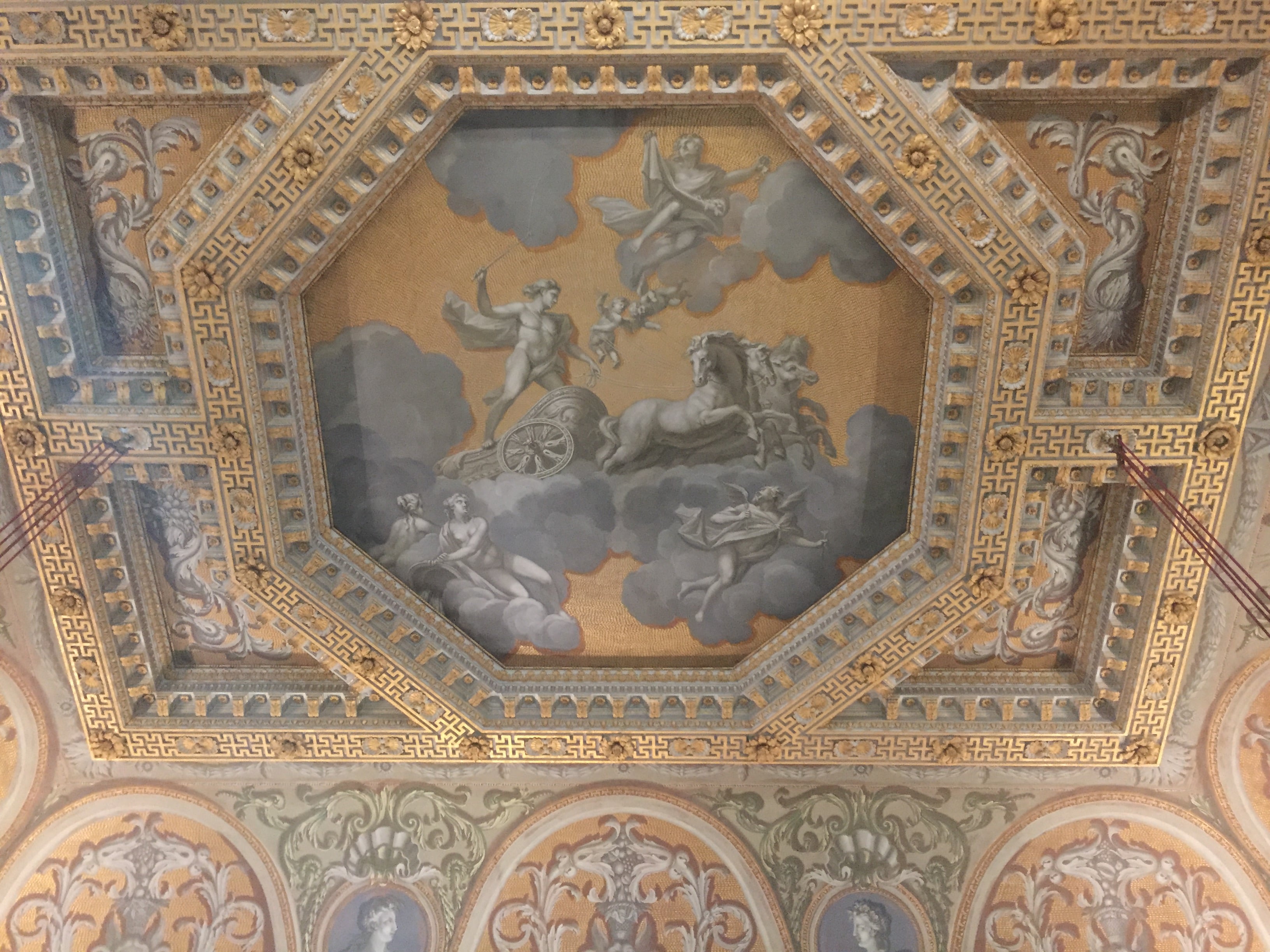 Apollo and Chariot, ceiling at Houghton Hall