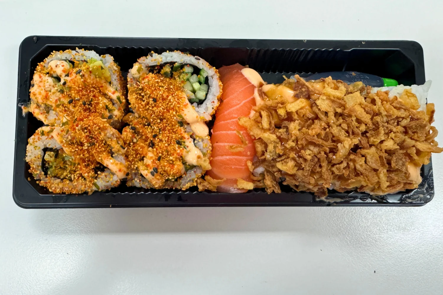 Matane Sushi Salmon Combe from above
